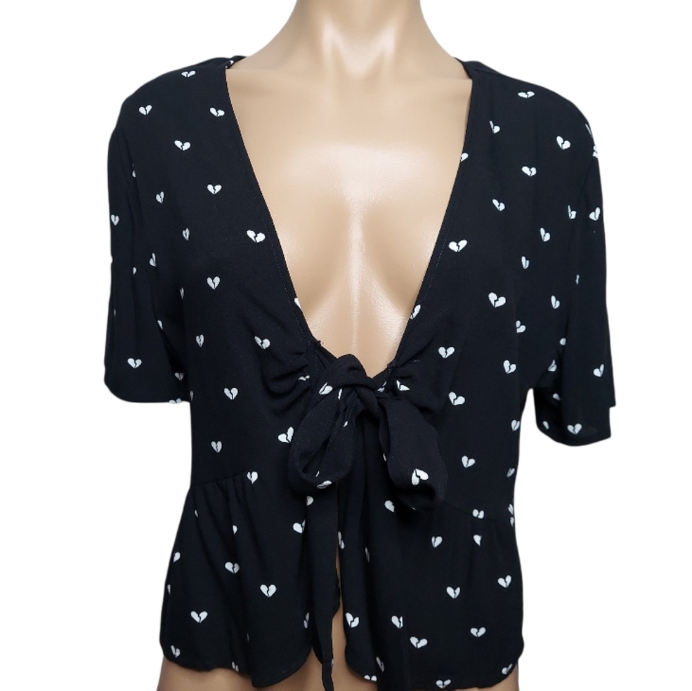 Pacsun Lottie Moss Heartbreaker Tie Front Cardigan